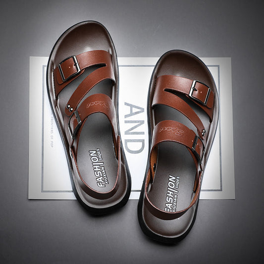 【HEUTE 50 % RABATT】NEUE HERREN-STRANDSANDALEN AUS LEDER™