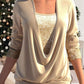 🎁VENDITA DELL'ULTIMO GIORNO - 67% DI SCONTO🎁Top due pezzi finto smocked con paillettes