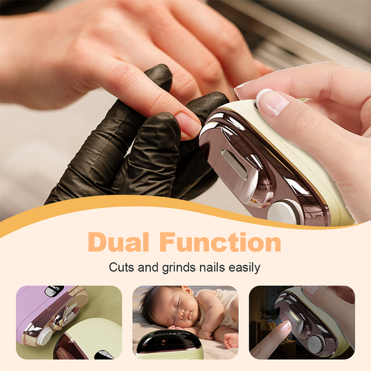 ✂️🔥 50% OFF POR TIEMPO LIMITADO | Cortaúñas Eléctrico 2 en 1 con Luz LED 💅 Corte y limado seguro para uñas suaves sin pellizcos ni daños
