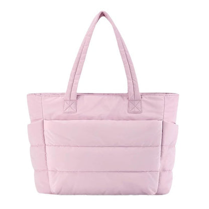 💜Begrenzter Verkauf 50 % RABATT 👜Wasserdichte Luftpolstertasche für Damen, 20 l, flauschige Tragetasche, gesteppte Laptop-Schulterhandtasche