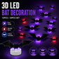 🦇🔥 50% OFF POR TIEMPO LIMITADO | Luces LED 3D de Murciélago para Halloween ✨ Decoración Espeluznante con Efecto Volador Realista para Paredes y Ventanas