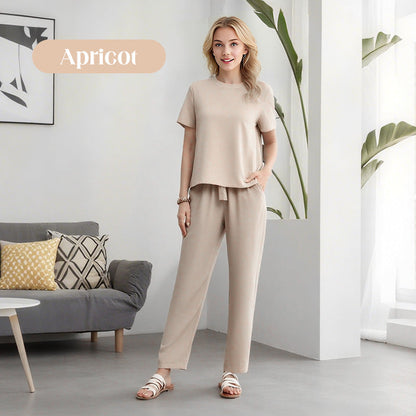 🌸Nuovo arrivo 50% di sconto💖 Set top e pantaloni casual morbidi da donna