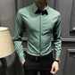 Camicia da uomo senza pieghe con bottoni