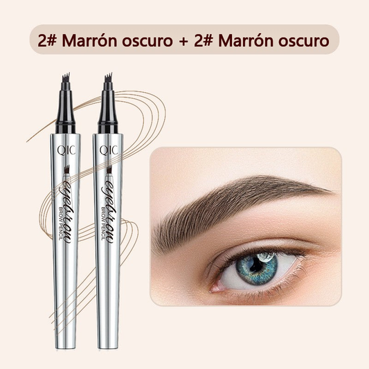 💥COMPRA 1 RECIBE 1 GRATIS🎉Lápiz de cejas de alta calidad 3D impermeable microblading 4 punta de tenedor lápiz de tatuaje
