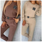 Damen Jogger Sweatanzug-Set aus Cordstoff