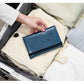 Portafoglio in pelle per carte con blocco RFID
