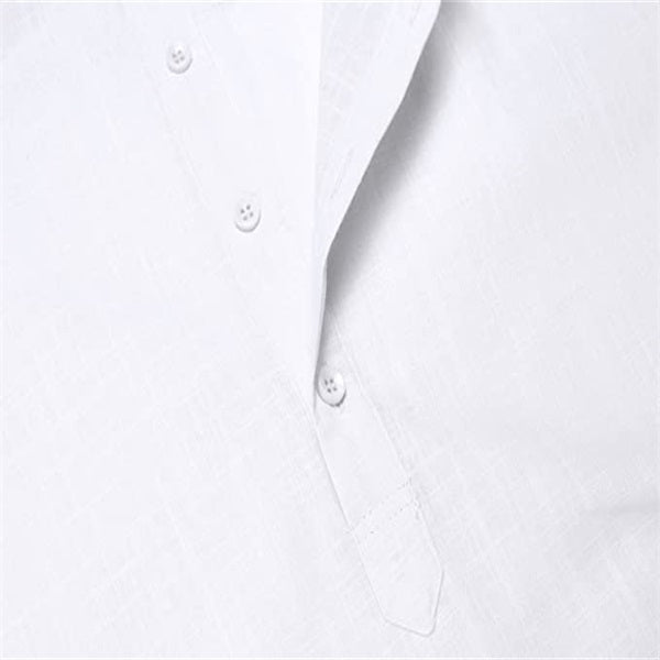 🔥Vendite calde🔥 - Camicia a maniche lunghe da uomo in cotone e lino-12