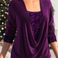 🎁VENDITA DELL'ULTIMO GIORNO - 67% DI SCONTO🎁Top due pezzi finto smocked con paillettes