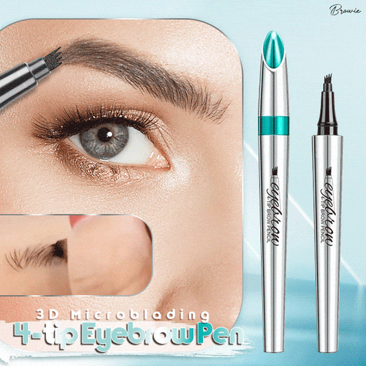 3D wasserdichter Microblading-Augenbrauenstift, Tattoo-Stift mit 4 Gabelspitzen