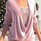 🎁VENDITA DELL'ULTIMO GIORNO - 67% DI SCONTO🎁Top due pezzi finto smocked con paillettes