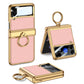 Custodia per telefono con chiusura magnetica in pelle elettro placcata per Samsung Galaxy Z Flip4 Flip3 5G