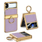 Custodia per telefono con chiusura magnetica in pelle elettro placcata per Samsung Galaxy Z Flip4 Flip3 5G