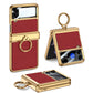 Custodia per telefono con chiusura magnetica in pelle elettro placcata per Samsung Galaxy Z Flip4 Flip3 5G