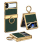 Custodia per telefono con chiusura magnetica in pelle elettro placcata per Samsung Galaxy Z Flip4 Flip3 5G