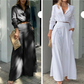 Elegantes zweiteiliges Set: langärmliges Oberteil mit Bündchen und Hose mit hoher Taille