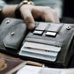 Portafoglio in pelle per carte con blocco RFID