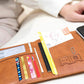 Portafoglio in pelle per carte con blocco RFID