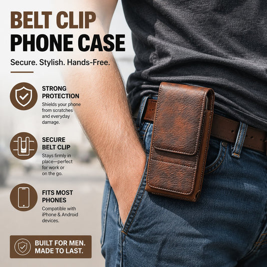 📱🔥 50% OFF POR TIEMPO LIMITADO | Funda Porta Celular para Cinturón con Cierre Magnético ✨ Soporte Resistente para Trabajo, Construcción y Uso Diario