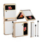 Custodia di lusso in pelle per Samsung Galaxy Z Flip3(4) con doppia cerniera - Stilo retrattile