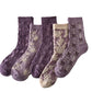 Damen-Baumwollsocken mit Blumenmuster (10 Paar/1 Set)