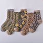 Damen-Baumwollsocken mit Blumenmuster (10 Paar/1 Set)