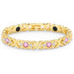 💝🔥 ¡COMPRA 1 Y LLEVA 1 GRATIS! | Pulsera Magnética de Cadena para Mujer ✨ Diseño Elegante en Oro Rosa con Cristales Brillantes, Regalo Perfecto para Cualquier Ocasión