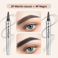 💥COMPRA 1 RECIBE 1 GRATIS🎉Lápiz de cejas de alta calidad 3D impermeable microblading 4 punta de tenedor lápiz de tatuaje