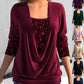 🎁VENDITA DELL'ULTIMO GIORNO - 67% DI SCONTO🎁Top due pezzi finto smocked con paillettes