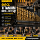 🛠️🔥 50% OFF POR TIEMPO LIMITADO | Juego de 99 Brocas con Recubrimiento de Titanio ⚙️ Perforación Rápida y Precisa para Madera, Metal y Plástico