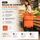 🛒✨ ¡OFERTA 50% OFF! Carrito de Compra Plegable 2 en 1 – Bolsa Portátil de Gran Capacidad 30L para Supermercado, Viajes y Uso Diario 🌿💪