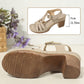 👡Sandalen mit offenem Zehenbereich, Cut-out und Blockabsatz und Schnallenriemen