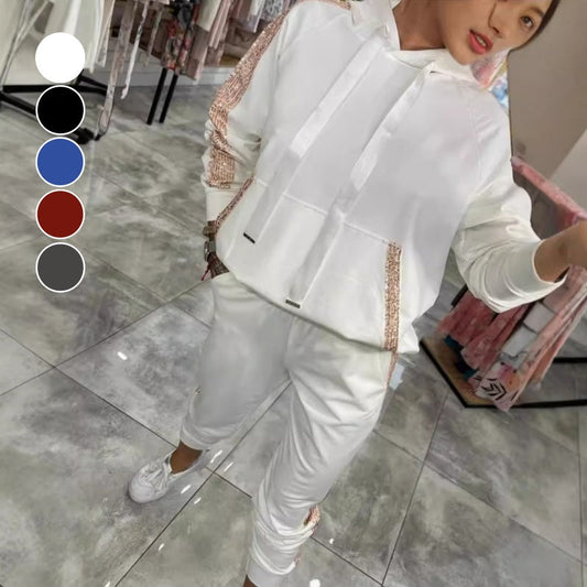 🔥Vendita calda 2025🔥 Set da 2 pezzi, top e pantaloni con cappuccio con coulisse da donna (spedizione gratuita)