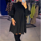 🎉 Ultimo Giorno di Promozione - Sconti del 50% 🎉  🌈👗 Abito da Donna Taglie Forti a Manica Lanterna con Colletto Dritto