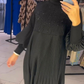🎉 Ultimo Giorno di Promozione - Sconti del 50% 🎉  🌈👗 Abito da Donna Taglie Forti a Manica Lanterna con Colletto Dritto
