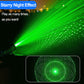 Luce laser a punto singolo rossa e verde