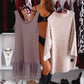 💗Neues Modell 50% RABATT💗Set aus lockerem Pullover mit Halbrollkragen und ärmellosem Mini-Gazekleid für Damen