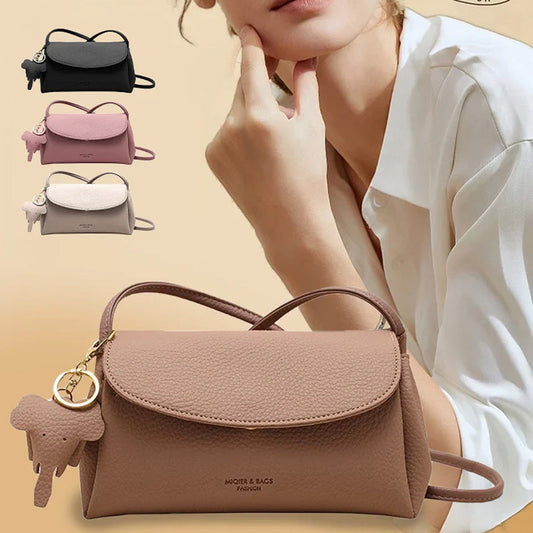 Borsa a tracolla di alta moda da donna con ciondolo a forma di elefante