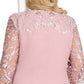 🎁Frühjahrsverkauf 49% Rabatt🔥Damen Besticktes Chiffon Rundhalskleid