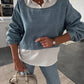 🌹Set Donna Fashion a Maniche Lunghe in Denim con Top e Pantaloni