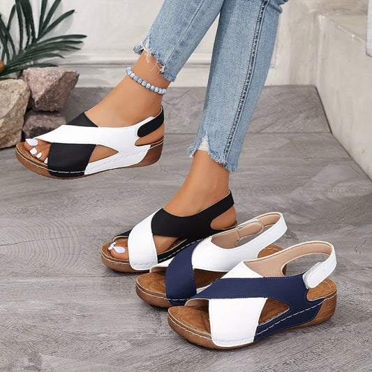 【EU 36-43】🏖️Lässige Jersey-Woll-Riemchensandalen👡