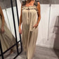 Lässiges ärmelloses Damen-Maxikleid mit Taschen