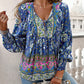 💖Camicia da donna alla moda con stampa, scollo a V e maniche lunghe