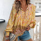 💖Camicia da donna alla moda con stampa, scollo a V e maniche lunghe