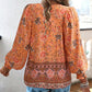 💖Camicia da donna alla moda con stampa, scollo a V e maniche lunghe