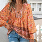 💖Camicia da donna alla moda con stampa, scollo a V e maniche lunghe