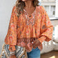 💖Camicia da donna alla moda con stampa, scollo a V e maniche lunghe