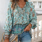 💖Camicia da donna alla moda con stampa, scollo a V e maniche lunghe
