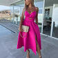 Abito Donna con Spalline Sottile e Spacco Alto