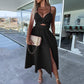 Abito Donna con Spalline Sottile e Spacco Alto