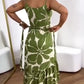 🏖️Sommer-Hot-Sale 49% Rabatt🌼Damen Casual Resort Print Geraffte Tunika Kleid